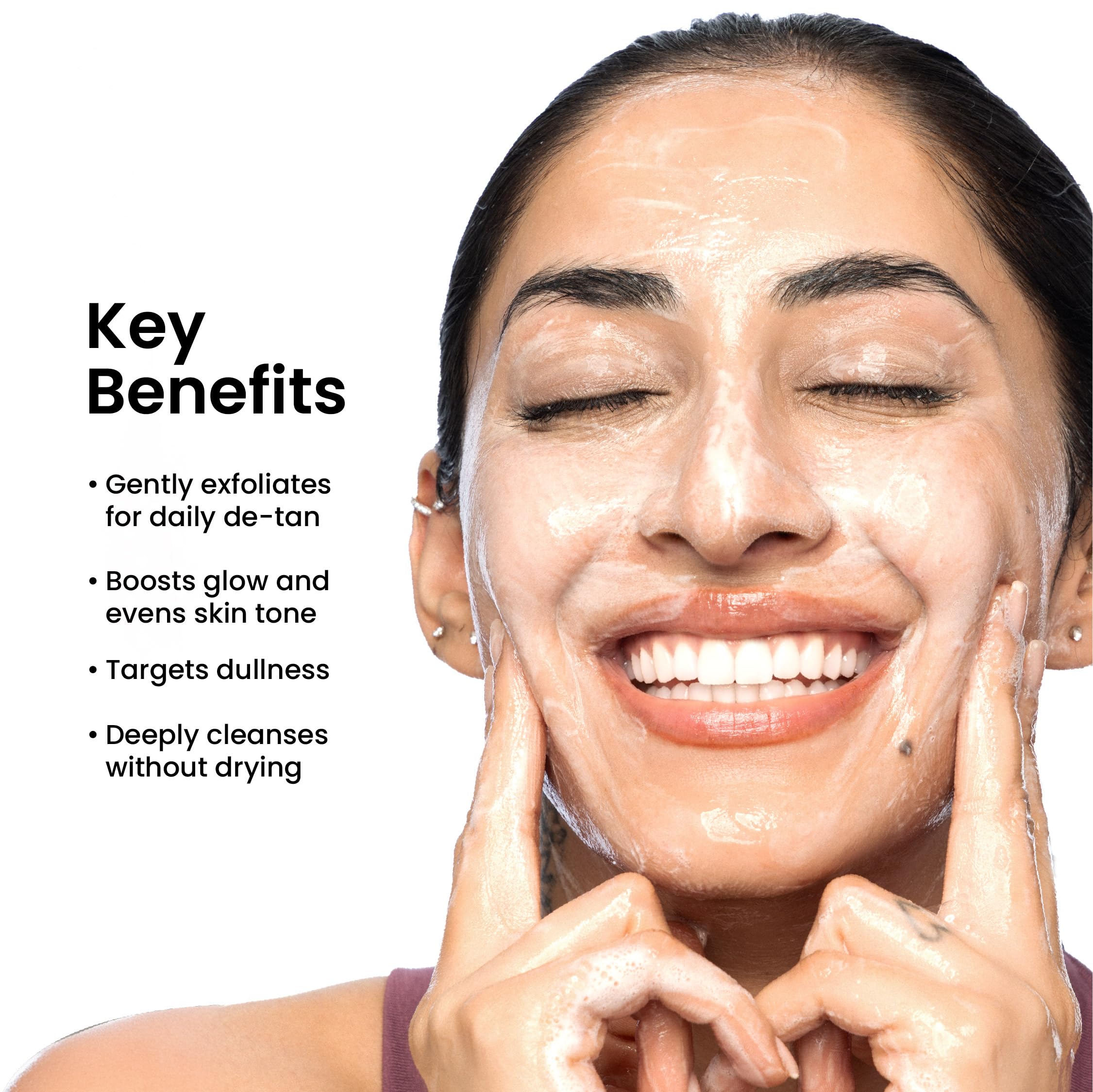 Foxtale Super Glow Detan Face Wash with Vitamin C & Papaya enzyme, Tan Removal, Brightens & Reduces Pigmentation, Gentle Exfoliation | Face Wash for Men & Women | All Skin Types - 100ml image 4