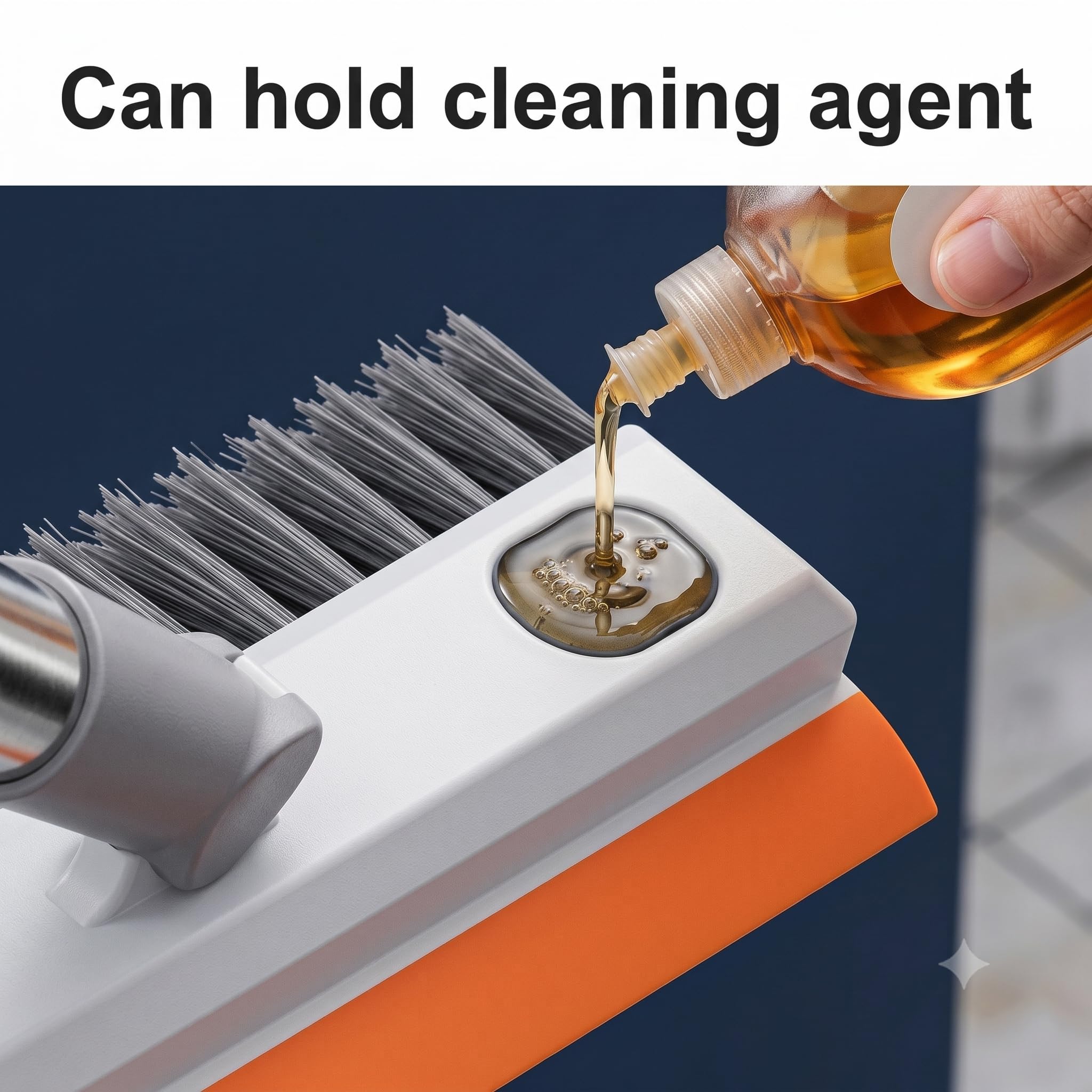 3-in-1 Bathroom Cleaning Brush with Wiper – 180° Rotating V-Shaped Scrub Brush with Long Handle & Built-in Squeegee | Heavy Duty Deep Cleaning Tool for Bathroom Tiles, Kitchen Floor, Grout & Corners image 4