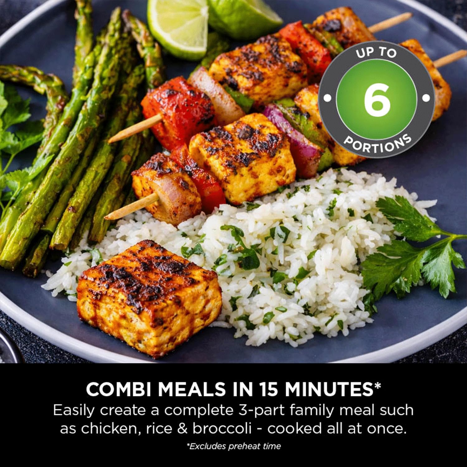 Ninja Combi 14-in-1 Multi-Cooker, Oven, & Air Fryer (12.5L) | HyperSteam & Air Fry Technology, Cooks 3-Part Family Meals in 15 Mins, Healthy Oil-Free Cooking, Digital Display image 5