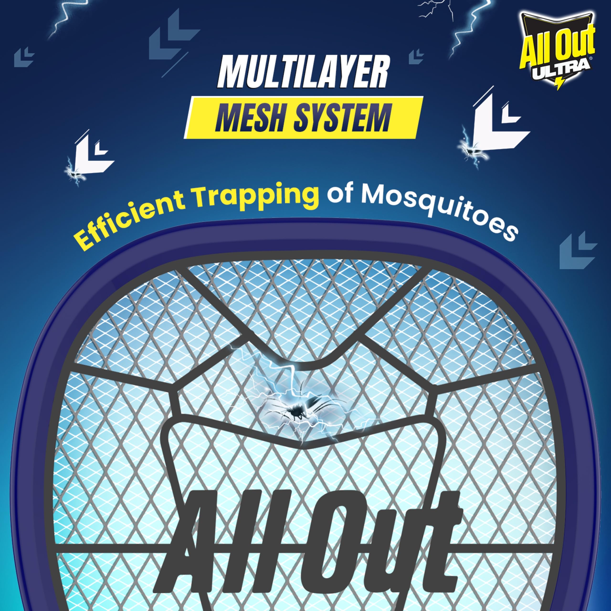All Out Mosquito Kill Racquet | 2X Faster Charging* | Mosquito Bat | Racket to Kill Mosquitoes Instantly | 6 Months Warranty | Long Lasting Battery | Recommended by Indian Medical Association image 5