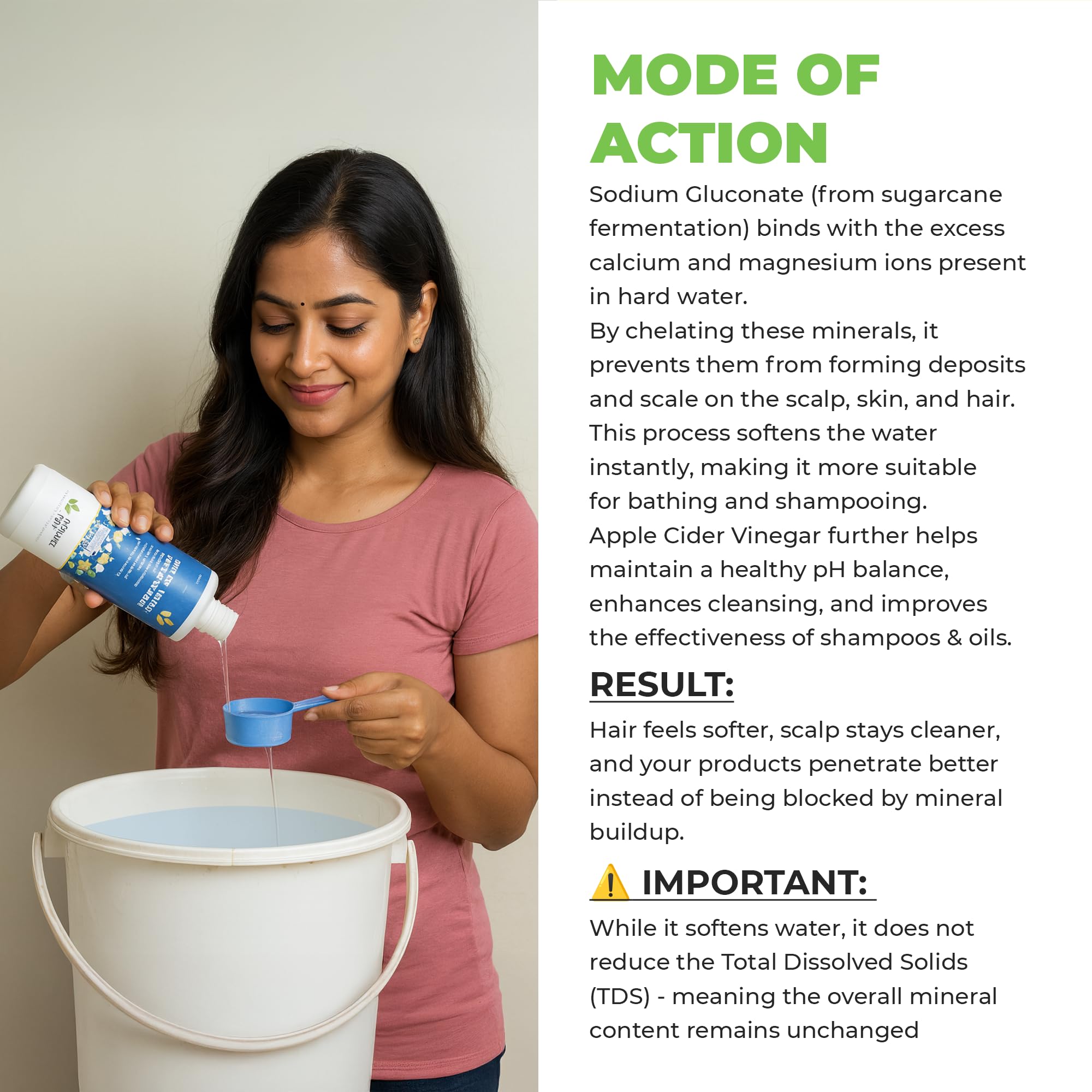Avimee Herbal Instant Water Softener | Makes Your Water Hair & Skin Friendly | Reduces Hair Fall & Skin Itching | Disables Hardness & Maintains pH Level | Non Toxic and 100% Safe (400ml (Pack of 1)) image 4