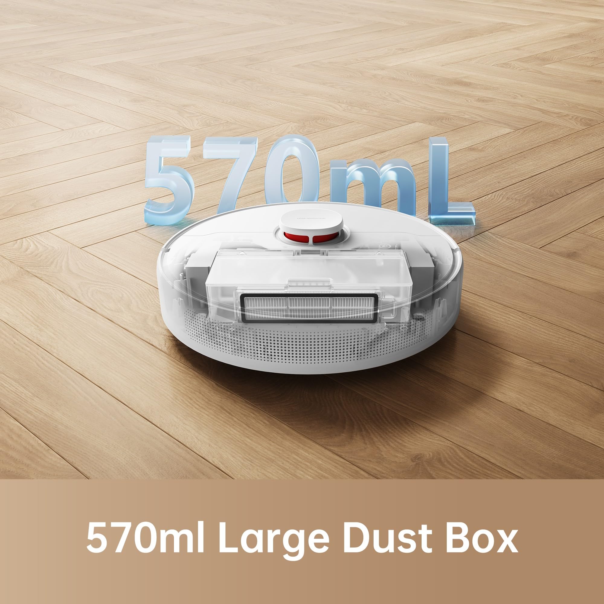 DREAME F9 Pro Robot Vacuum Cleaner and Mop 2-in-1, Mapping for Multiple Floors, Lidar Navigation, 150-Min Runtime, Vacuum Cleaner and Mop Robot, WiFi/App/Alexa, 2500 Pa image 4