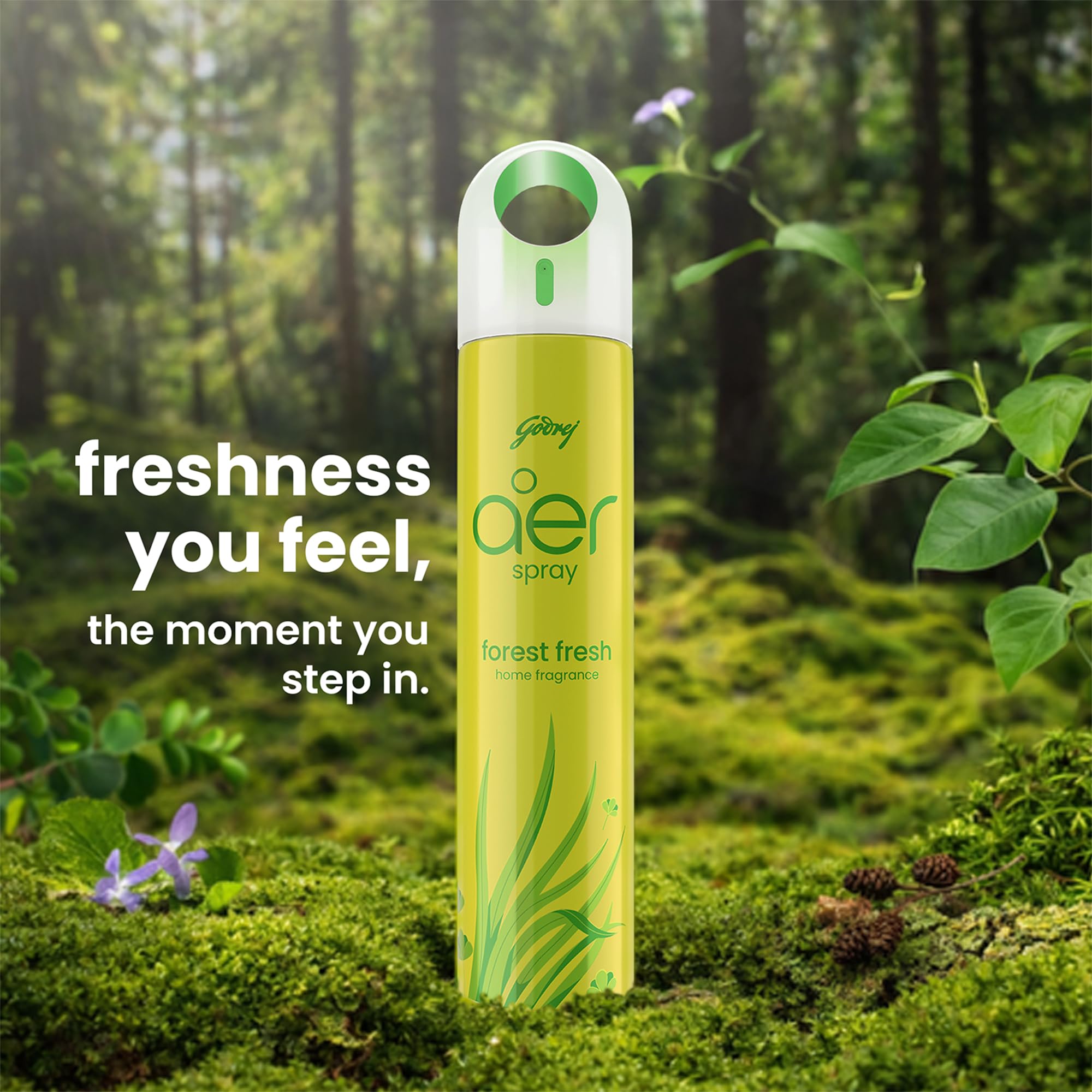 Godrej aer Spray | Room Freshener for Home & Office-Forest Fresh (180 ml) image 4