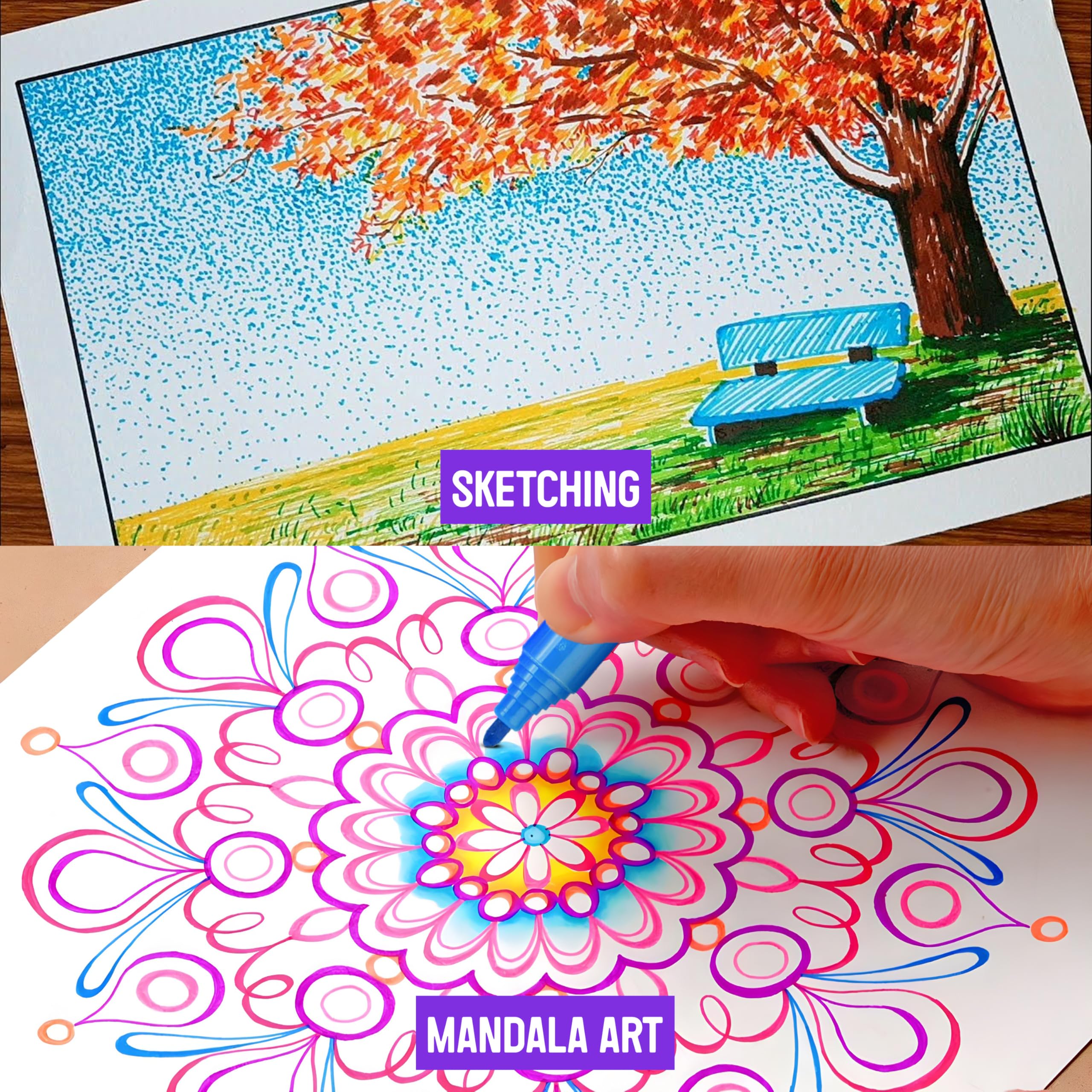 Faber-Castell Connector Pen Set – Pack of 50 | Bright, Washable Colours with Smooth Ink Flow | Snap-On Connector Caps for Creative Play | Non-Toxic & Child-Safe Sketch Pens image 5