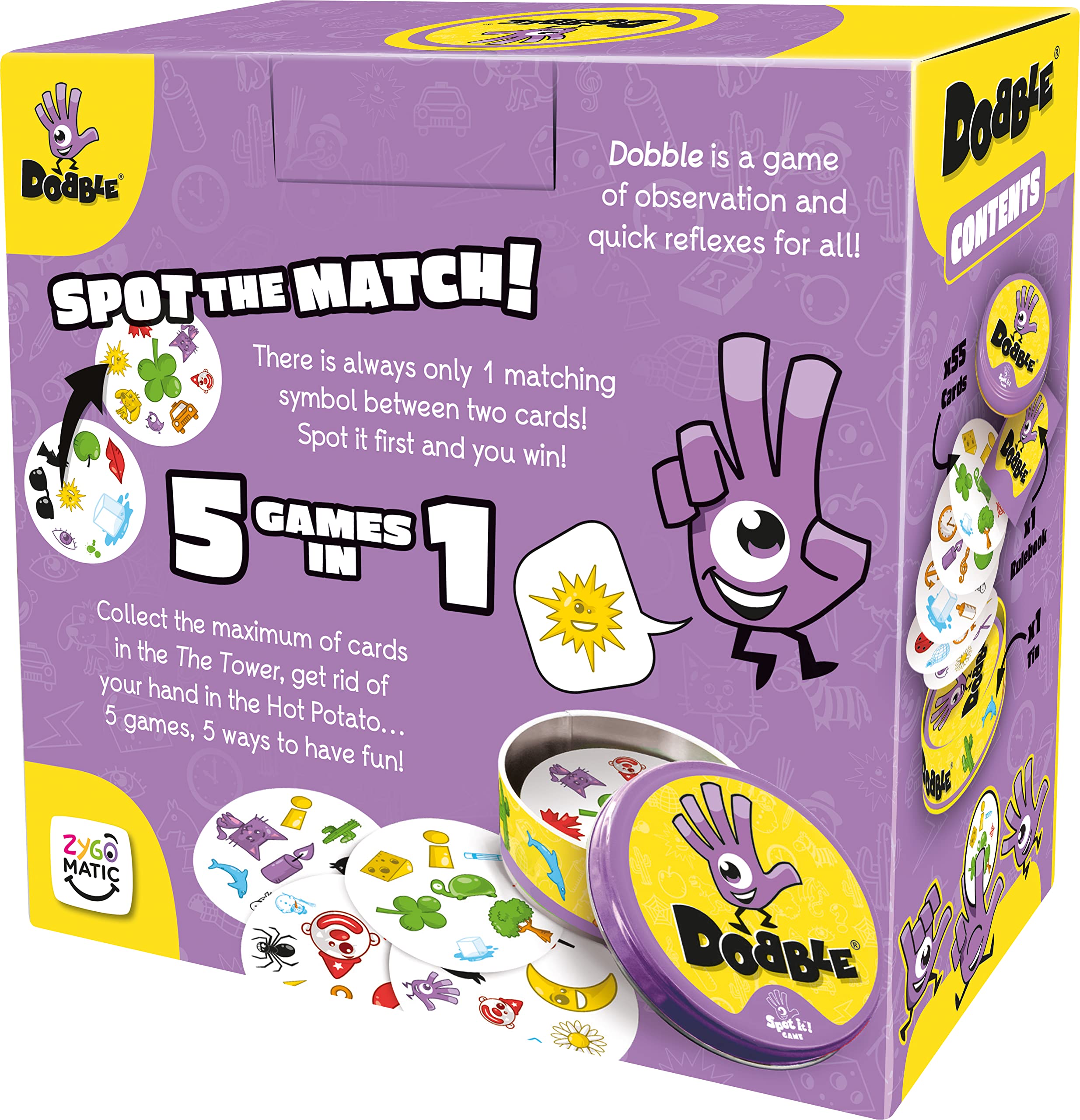 Asmodee Kid's Dobble, Visual Perception Card Game (Multicolour, Ages 6 and Above, 2 to8 Players) image 3