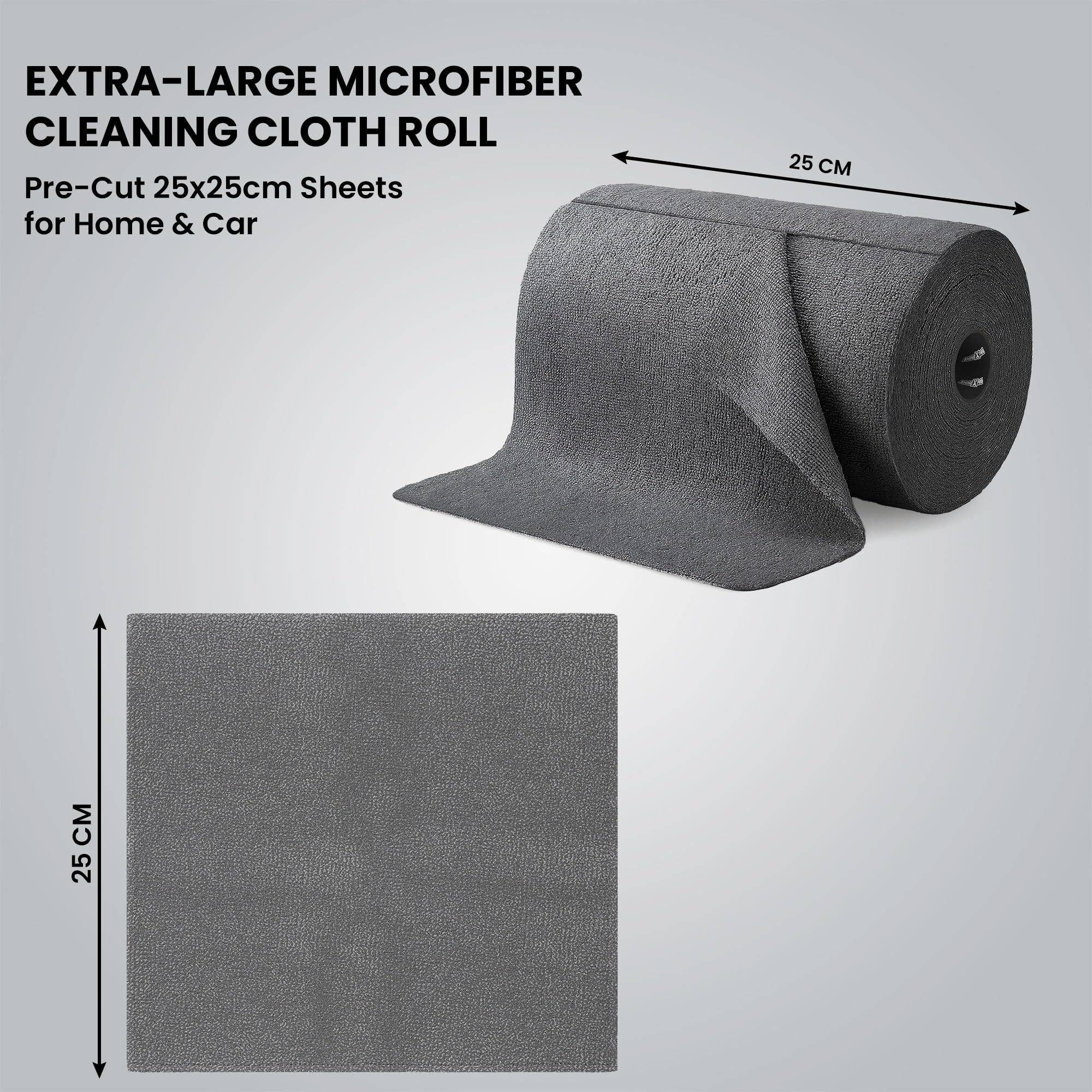 ShineXPro Microfiber Cleaning Cloth Roll, 20Pcs, 4000 Times Washable - 10X Cheaper Than Paper Kitchen Towel Roll - Ultra Absorbent Lint Free Microfiber Cleaning Cloth for Kitchen - Tearable image 5