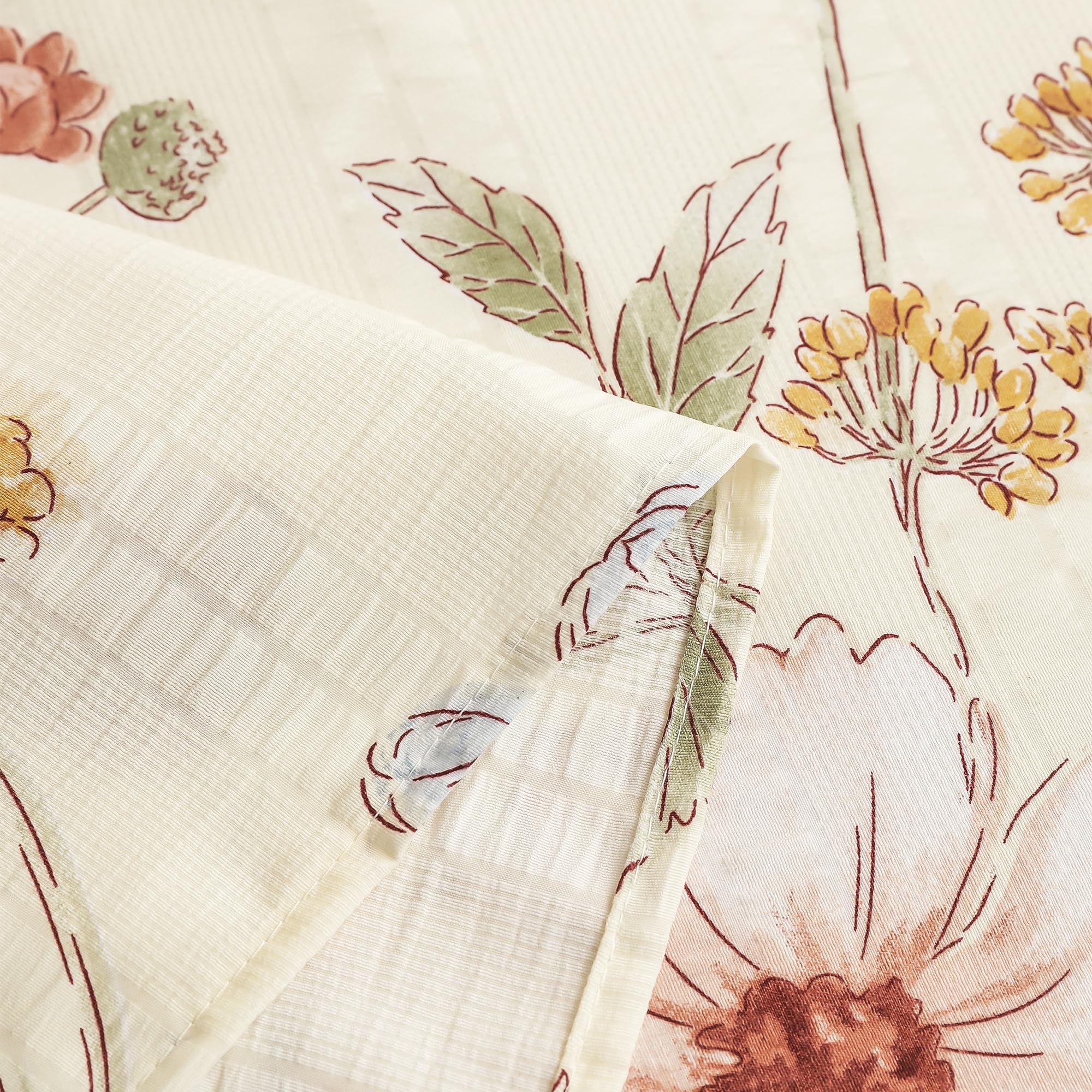 Story@Home King Size Bedsheet | Cloud Cotton Flatsheet King Size with Two Pillow Covers| Super Soft Bed Sheet for King Size Bed | Floral Design (270 x 250 cm, Off White & Red) image 4