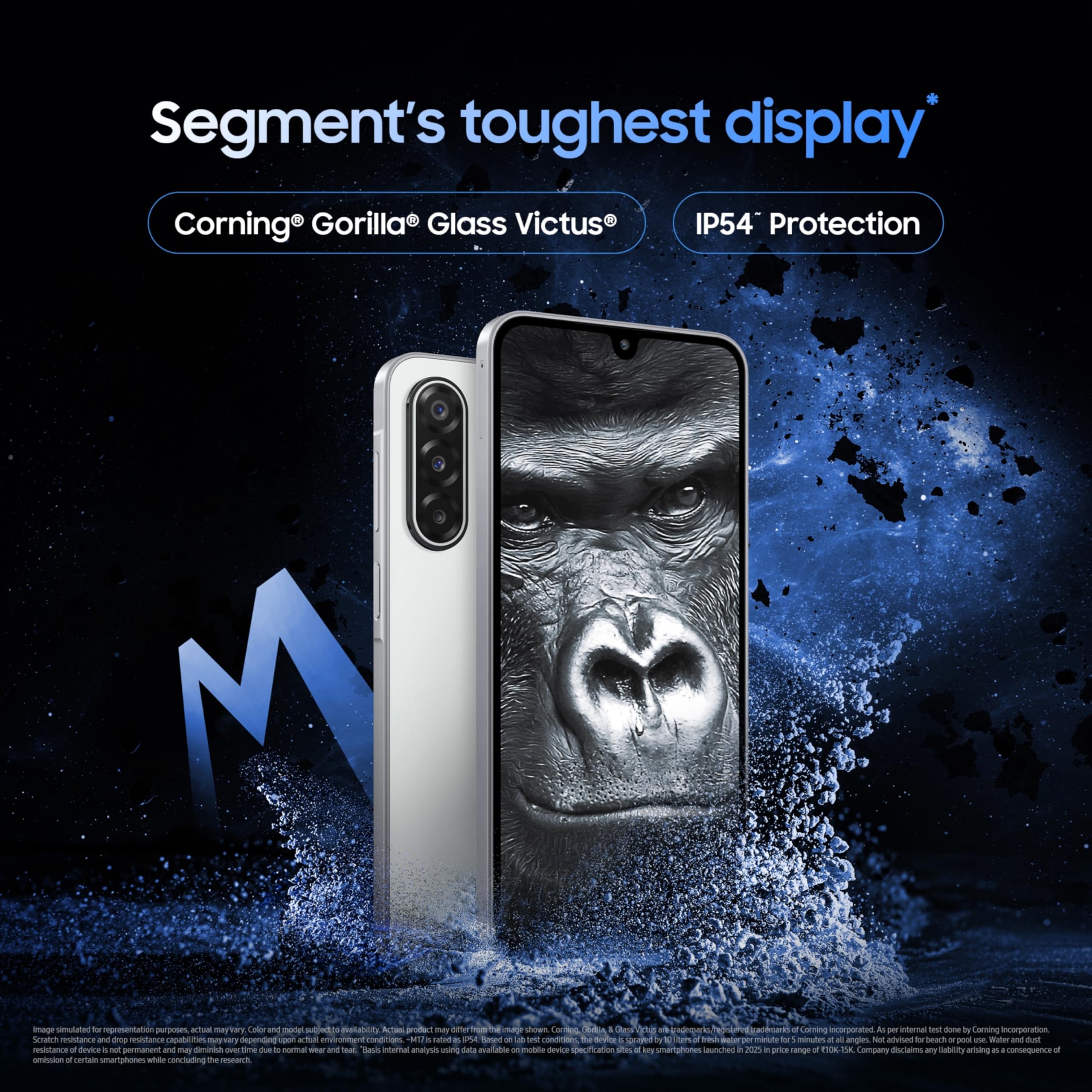 Samsung Galaxy M17 5G Mobile (Sapphire Black, 4GB RAM, 128GB Storage) | 50MP OIS Triple Camera | Gorilla Glass Victus | IP54 | 6 Gen OS Upgrades | AI | Gemini Live | Lag-Free Gaming | Without Charger image 5