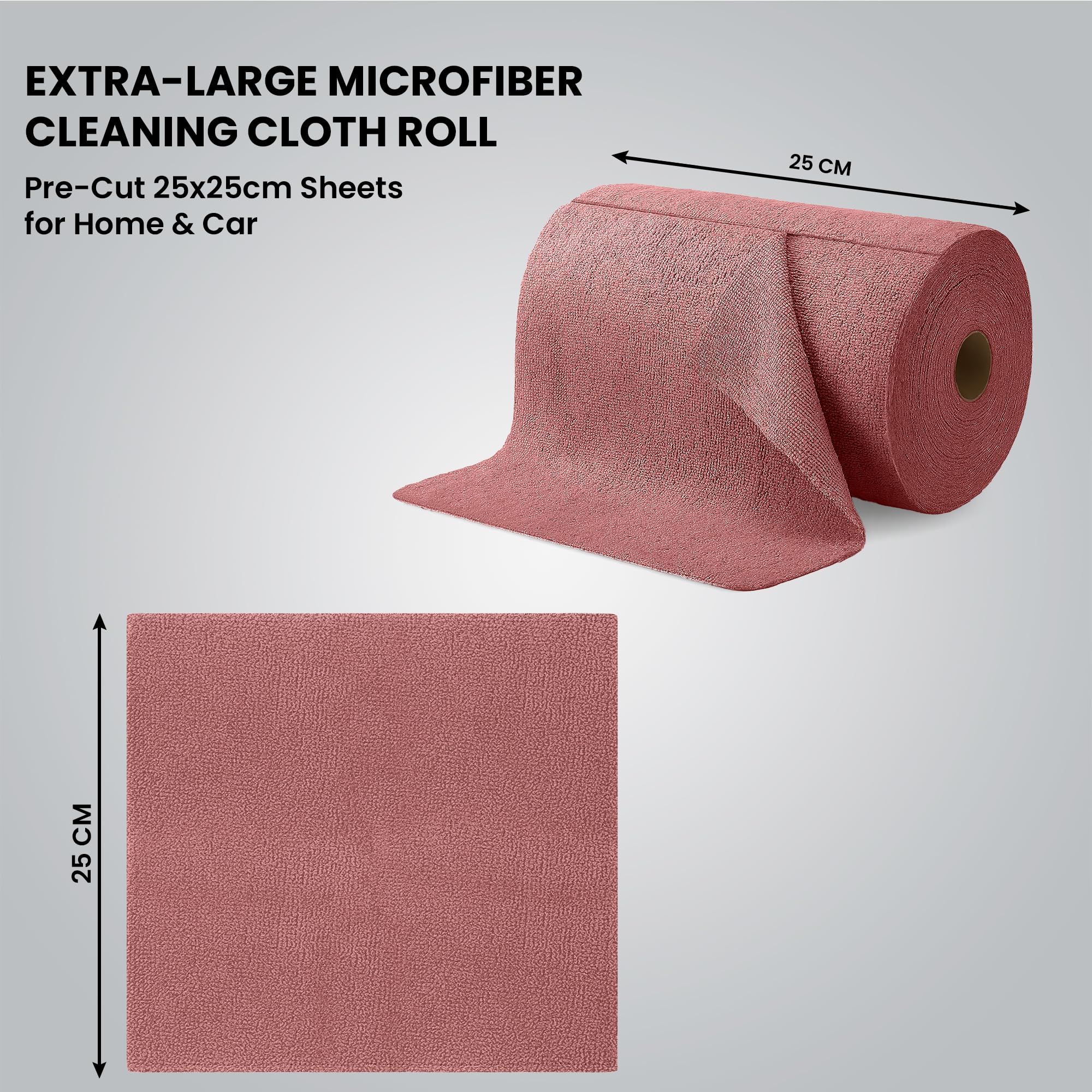 ShineXPro Microfiber Cleaning Cloth Roll, 20Pcs, 4000 Times Washable - 10X Cheaper Than Paper Kitchen Towel Roll - Ultra Absorbent Lint Free Microfiber Cleaning Cloth for Kitchen - Tearable, Reusable image 5