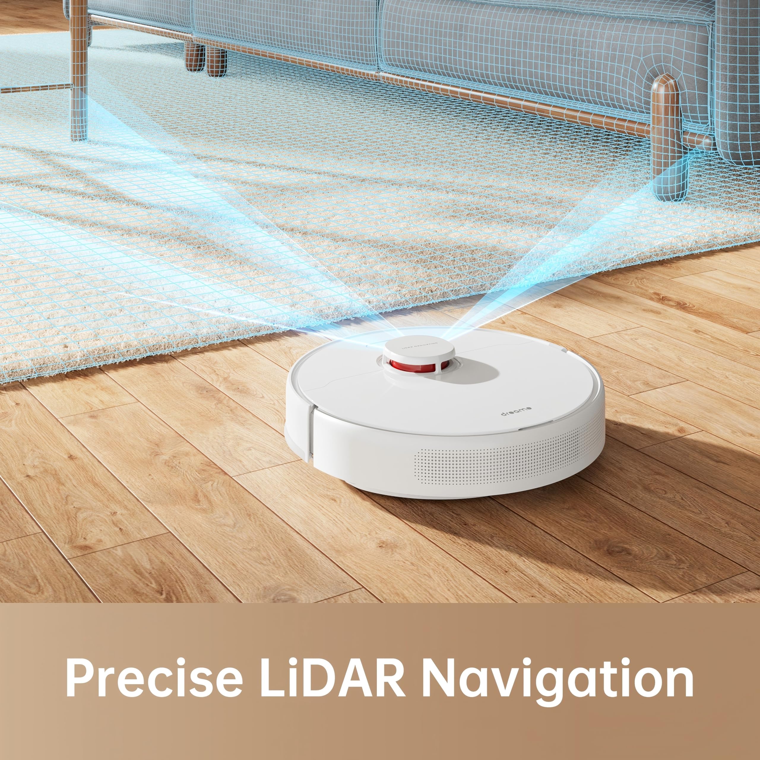DREAME F9 Pro Robot Vacuum Cleaner and Mop 2-in-1, Mapping for Multiple Floors, Lidar Navigation, 150-Min Runtime, Vacuum Cleaner and Mop Robot, WiFi/App/Alexa, 2500 Pa image 5