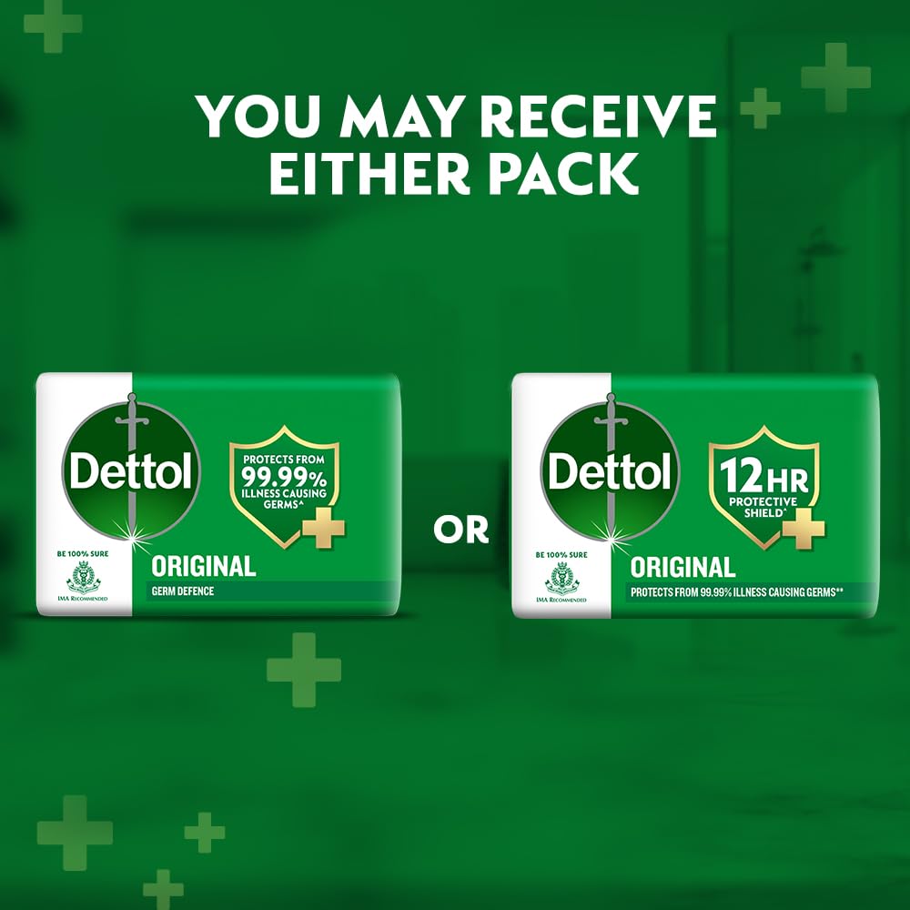 Dettol Original Germ Protection Bathing Soap Bar (625gm) | Kills 99.99% germs, 125gm , Pack of 5 image 2