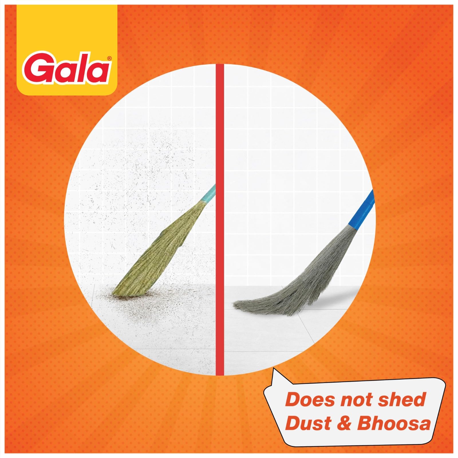 Gala No Dust Broom 2 in 1 with Extendable Handle for Ceiling and Floor Cleaning, Long Handle Jhadu image 4