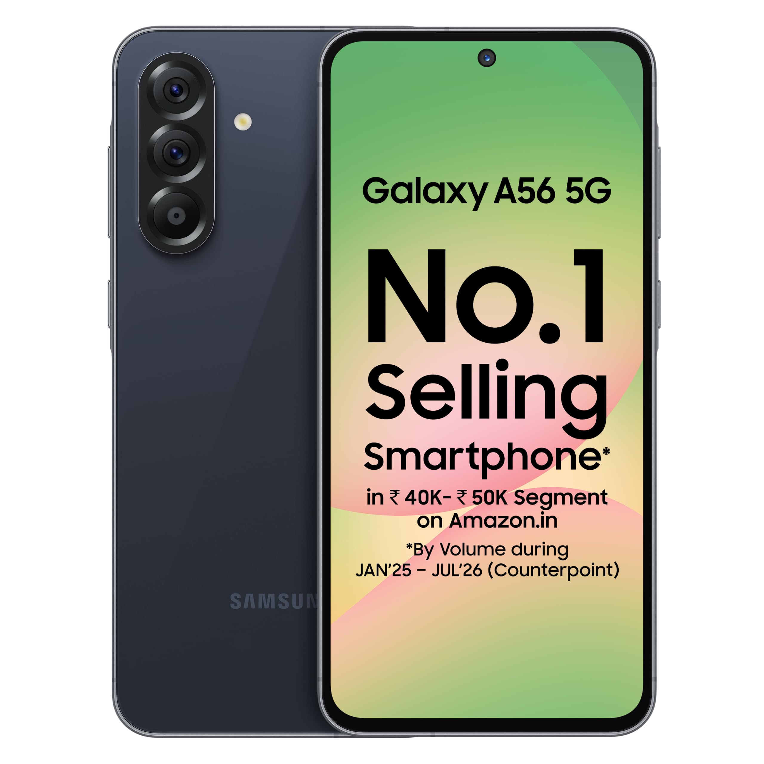 Samsung Galaxy A56 5G Mobile (Awesome Midnight Blue, 8GB, 256GB) | Segment Most Complete Triple Camera | 50MP | AI Editing | 4nm Processor | sAMOLED | 5000mAh | Gorilla Glass Victus+| Knox Security image 2